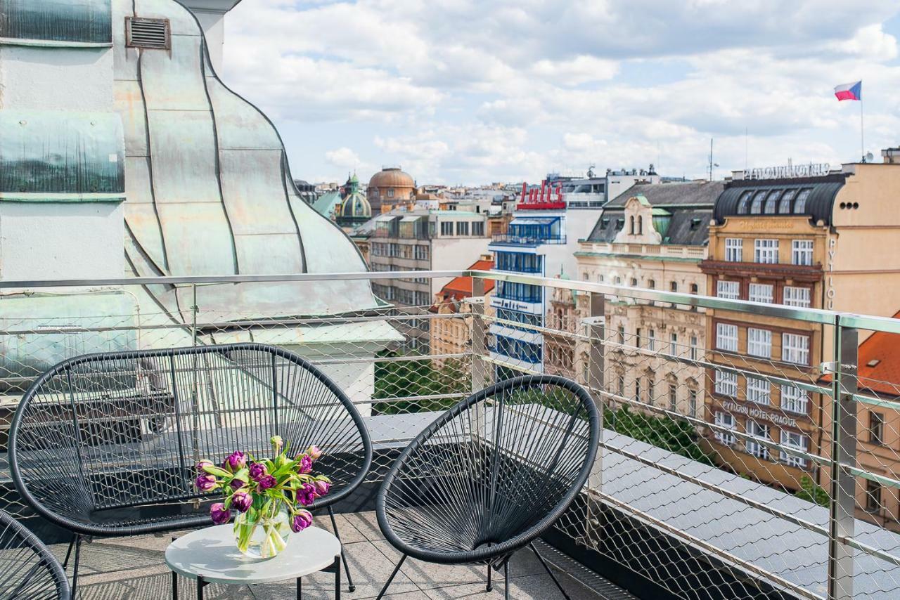 Wenceslas Square Terraces Prague Extérieur photo
